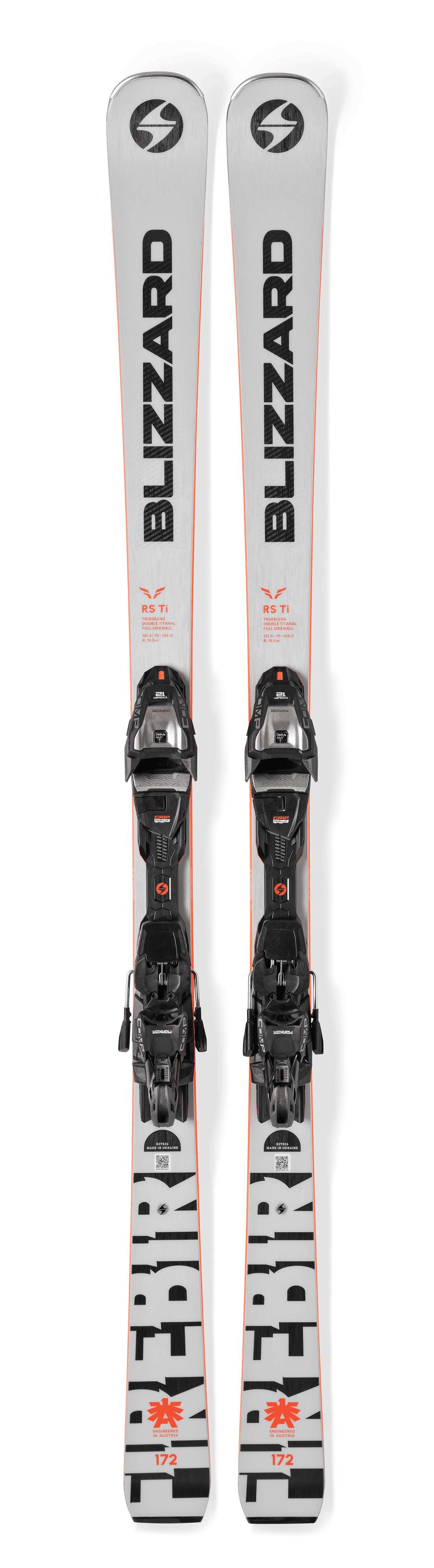 8A6344FD: Firebird 70 RS TI + Marker Comp 12 TCX Demo, Weiß, Ski mit montierter Bindung